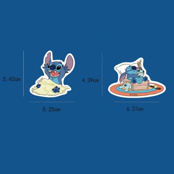 ملصقات رسوم متحركة مقاومة للماء بقطع Lilo & Stitch الشهيرة 51 قطعة Pvc مزينة برسوم كرتونية تستخدم على حقائب السفر والجيتار وأكواب الماء وعلب الهاتف المحمول وأجهزة الكمبيوتر المحمولة كهدية