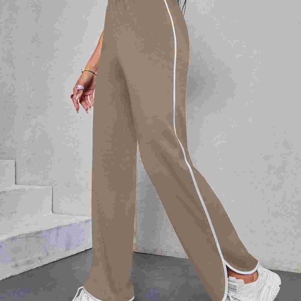 E.B EZwear بنطلون بساق مستقيم شريط متباين