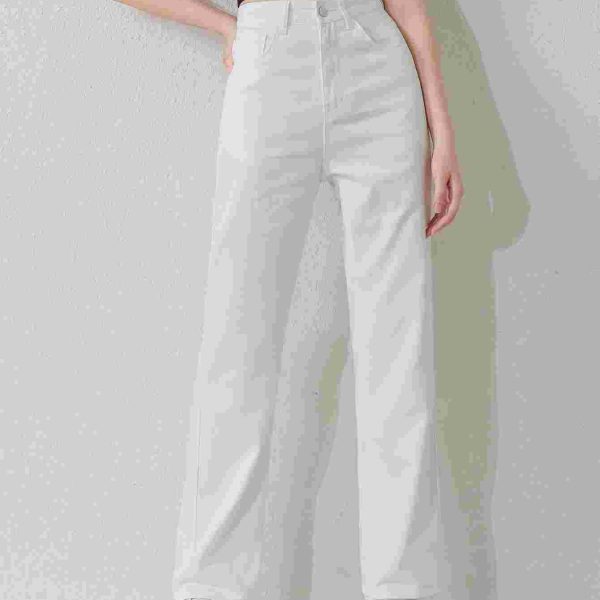 E.B EZwear جينز بساق مستقيم خصر عالي
