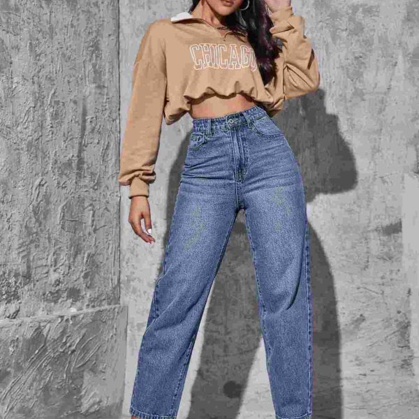 E.B EZwear بنطلون جينز ام خصر عالي
