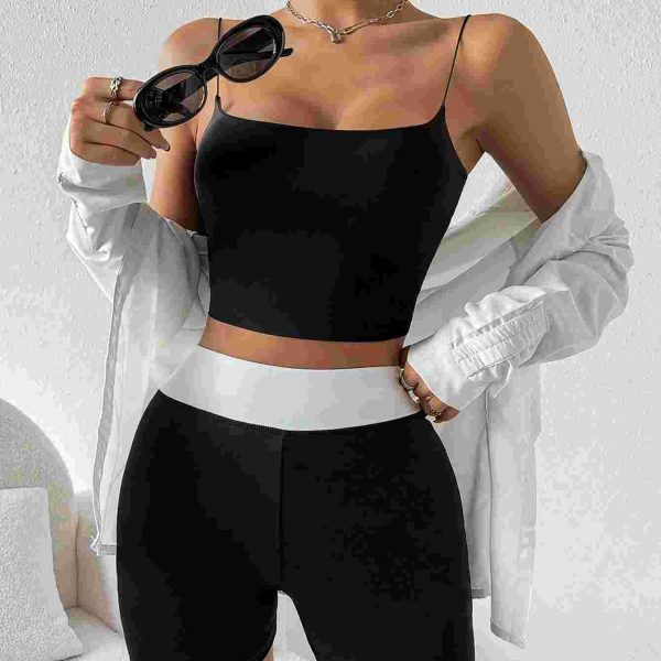 E.B EZwear سروال واسع بخصر ملون